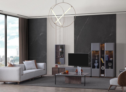 Designer living room set 7 pieces. Modern living room wall cabinet